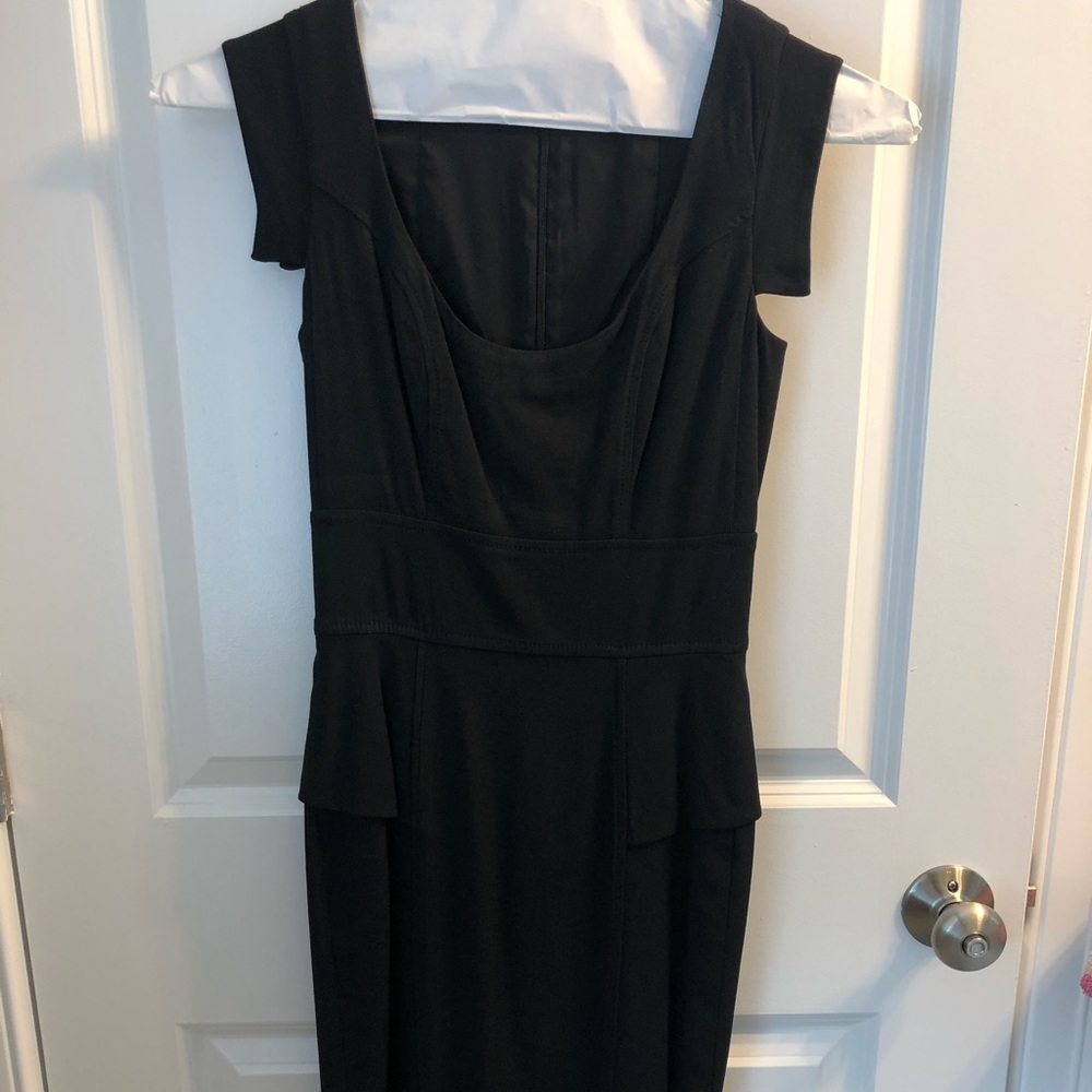 French Connection Black Capped Sleeve Dress